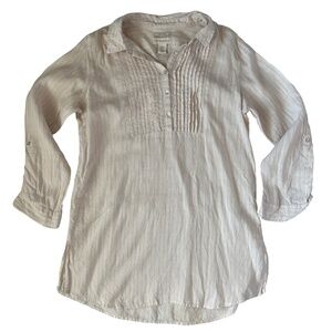 Linen pinstripe tunic